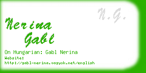 nerina gabl business card